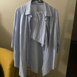 Baby Blue Cotton Short Set